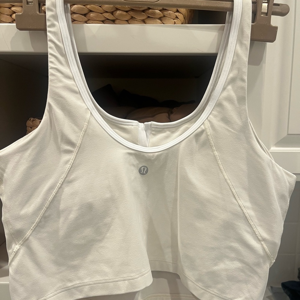 🍋LULULEMON Align Notched‎ neck tank top bone color size 12 - Picture 3 of 5